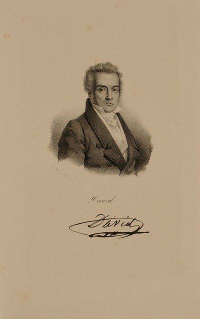 Jacques Louis David (1748-1825) von Francois Seraphin Delpech